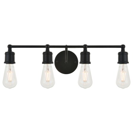 Living District Serif 4 Light Black Wall Sconce LD4028W22BK